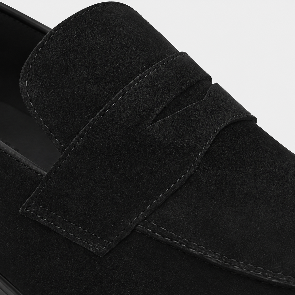 Mocassin En Daim Noir