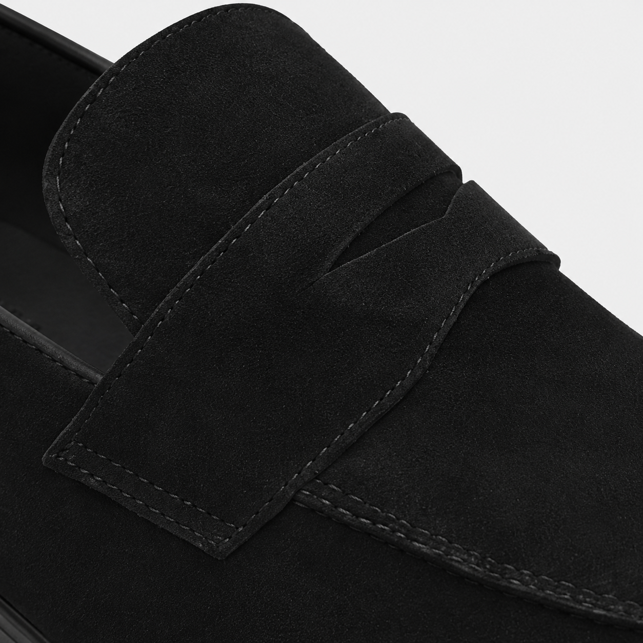 Mocassin En Daim Noir