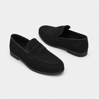 Mocassin En Daim Noir
