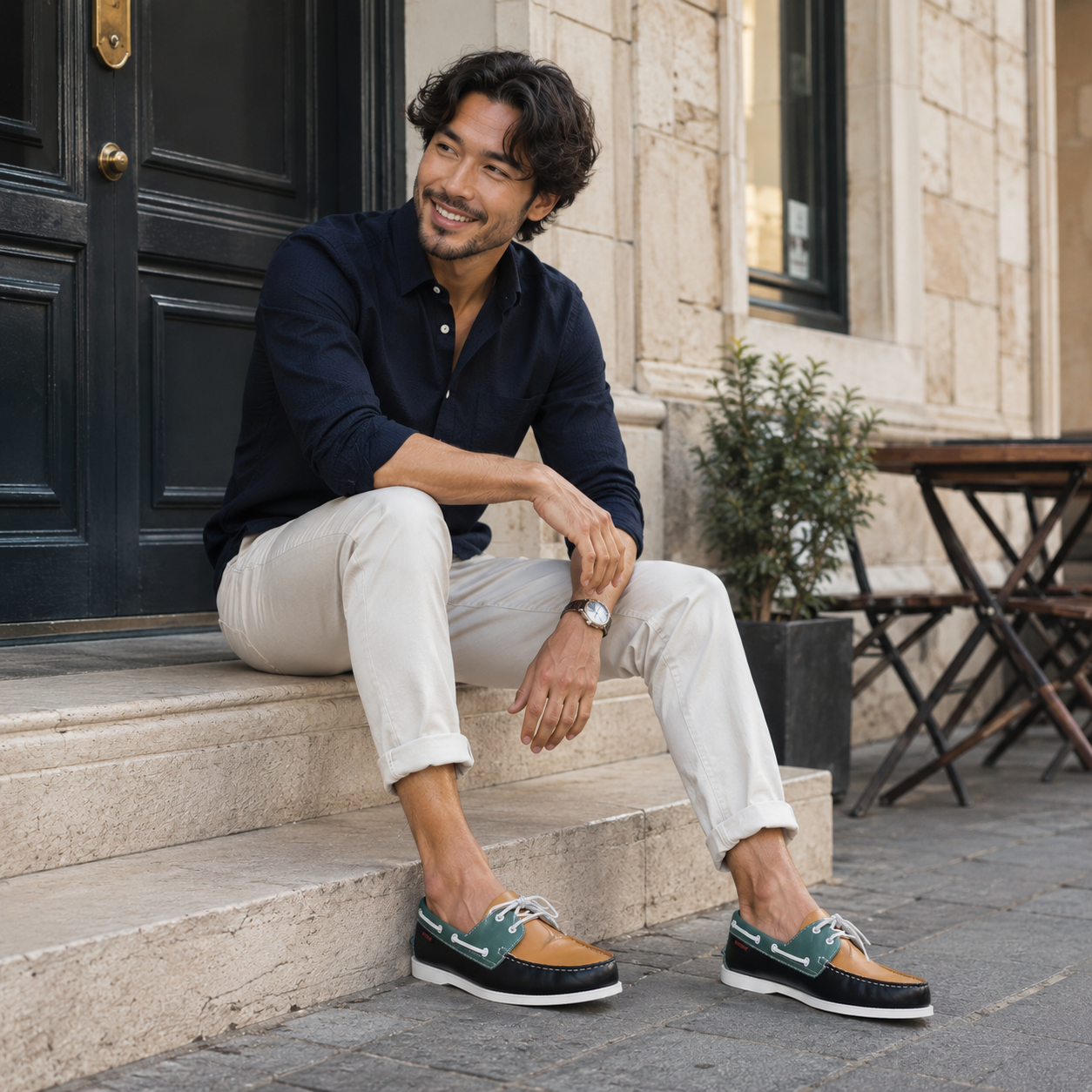Mocassin Bateau Homme En Cuir