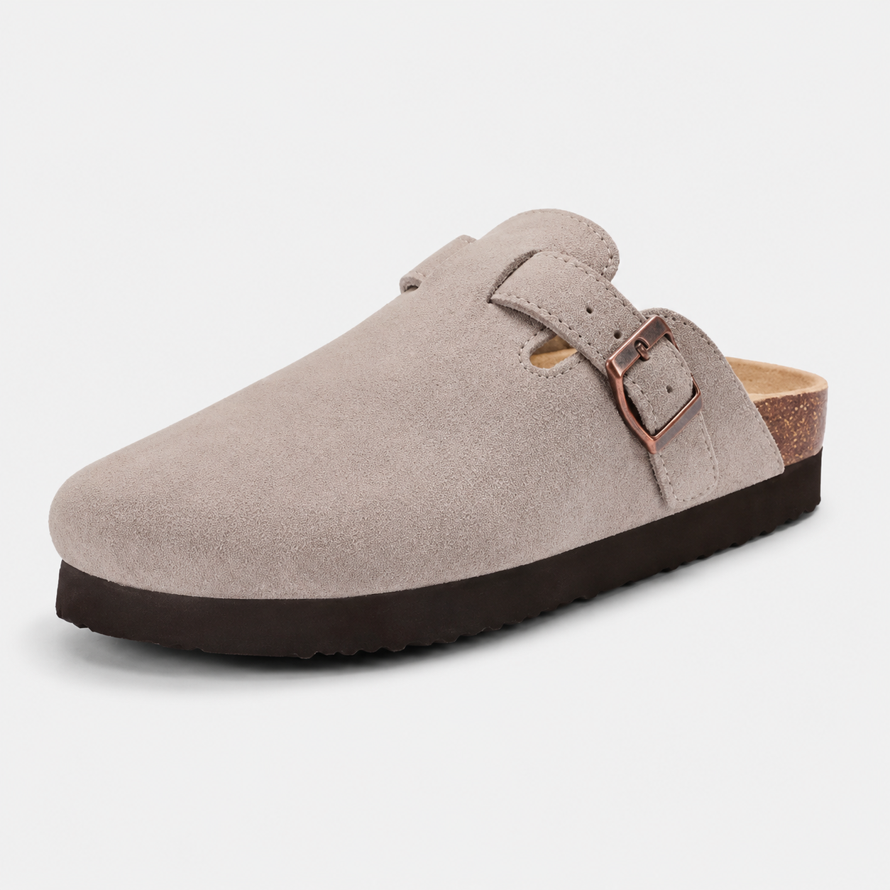 Sabots Daim À Bride Homme Gris
