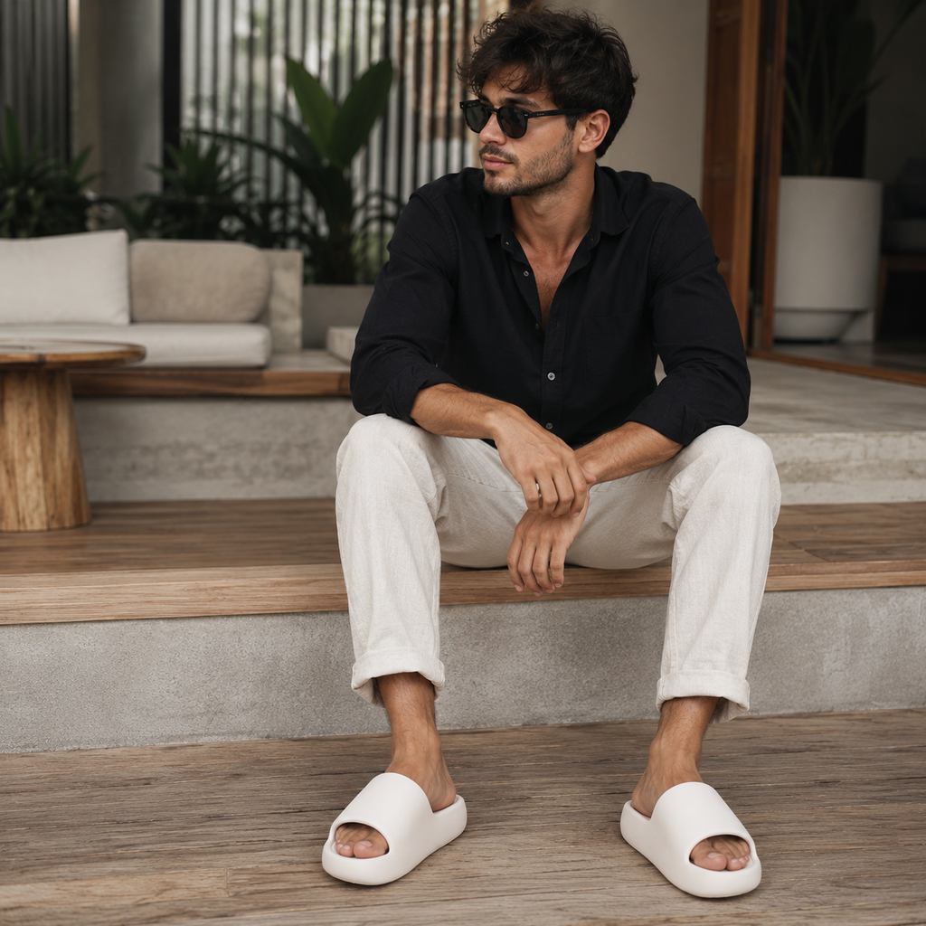 Sandale Homme Confort Blanc