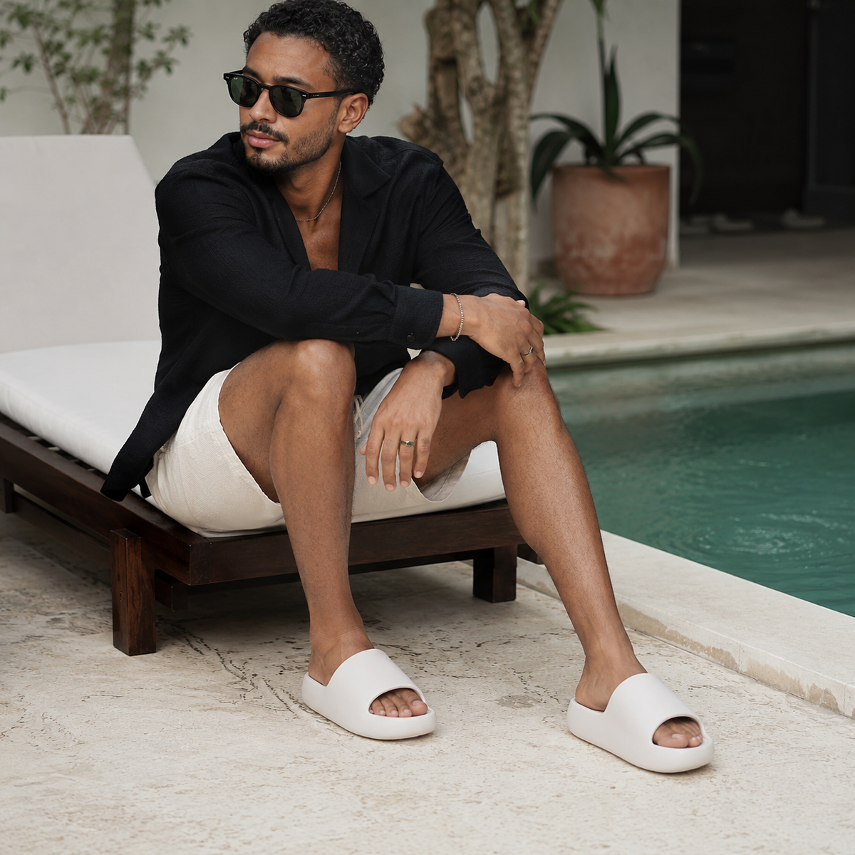 Sandale Homme Confort Blanc