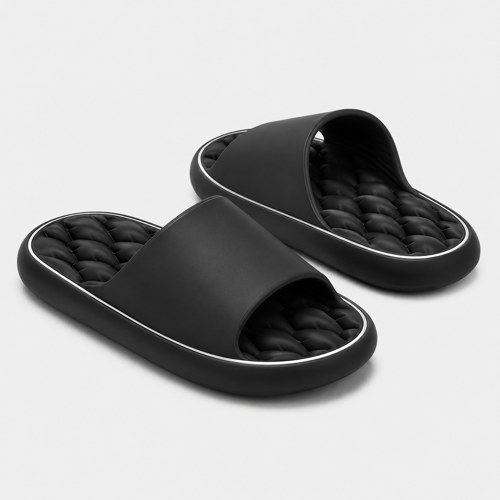 Sandale Homme Plastique Confort Noir