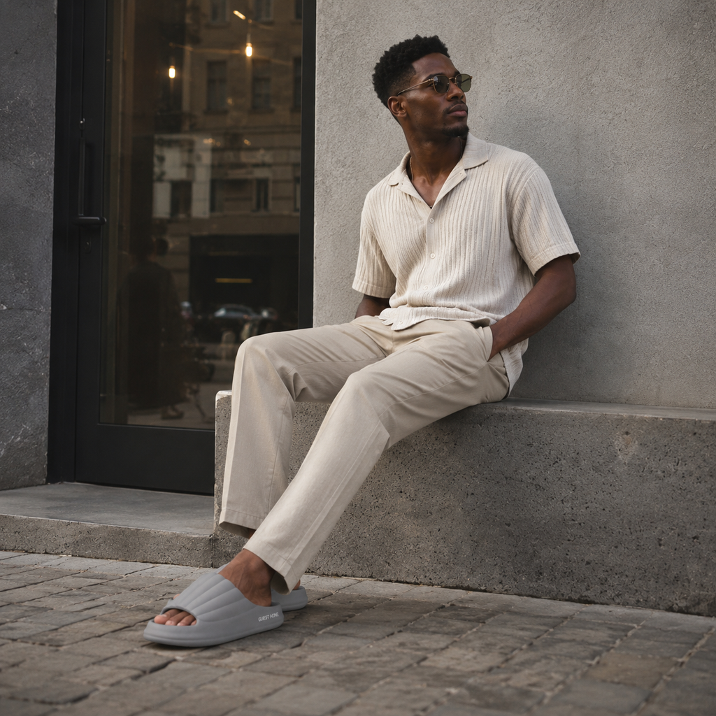 Sandale d'Été Pour Homme Gris