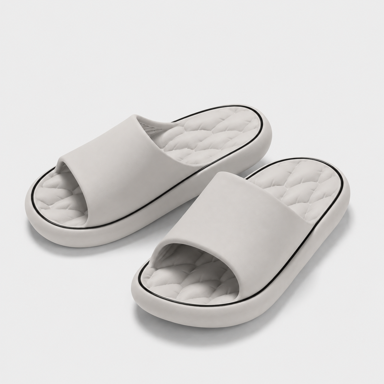 Sandales Plastique Plage Homme Gris