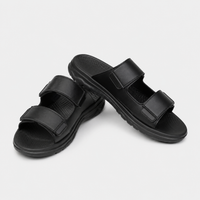 Sandales Homme Cuir Confort noir