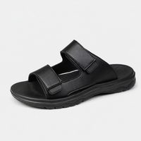Sandales Homme Cuir Confort noir