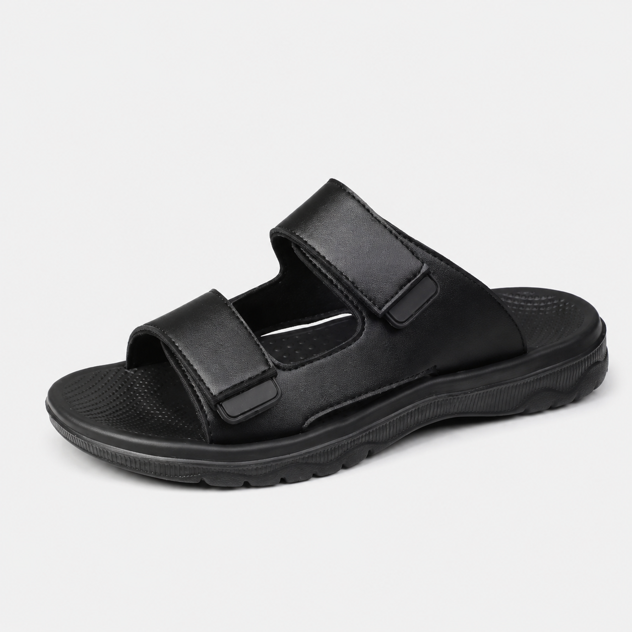 Sandales Homme Cuir Confort noir