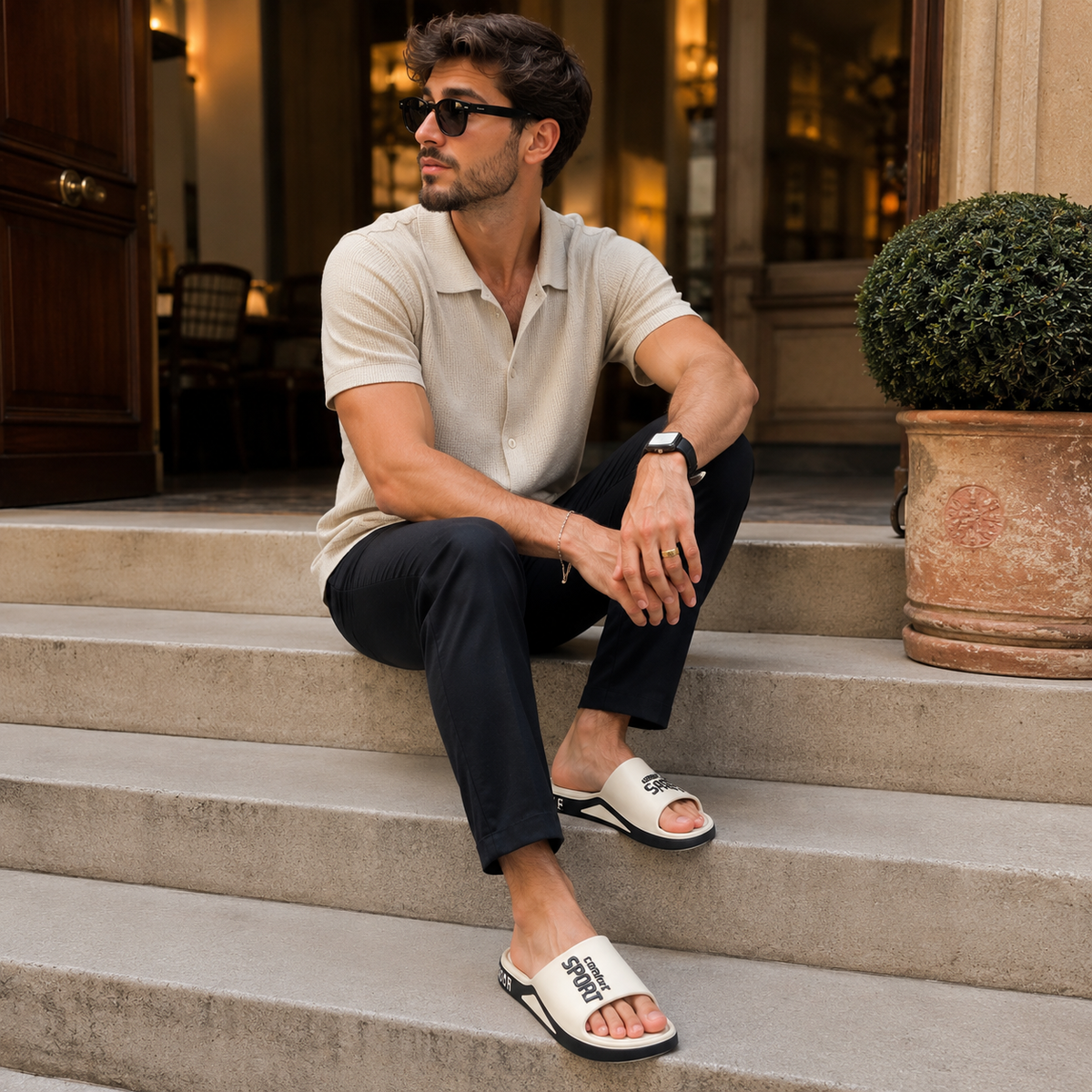 Sandales Homme Respirante Beige