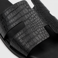 Sandale De Ville Homme Noir