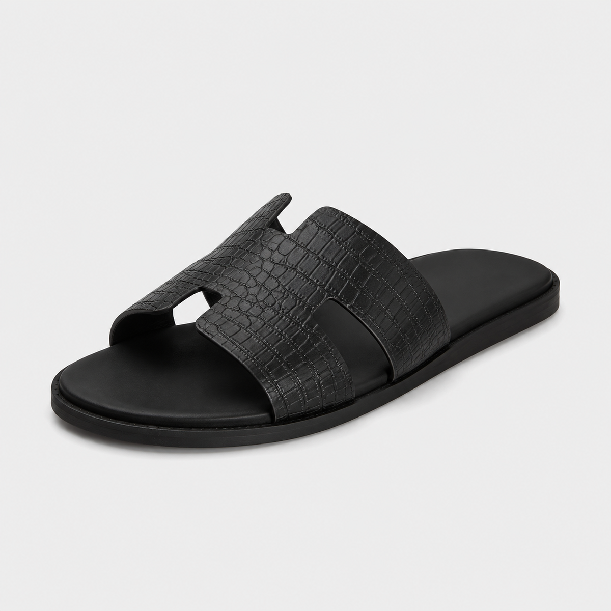 Sandale De Ville Homme Noir