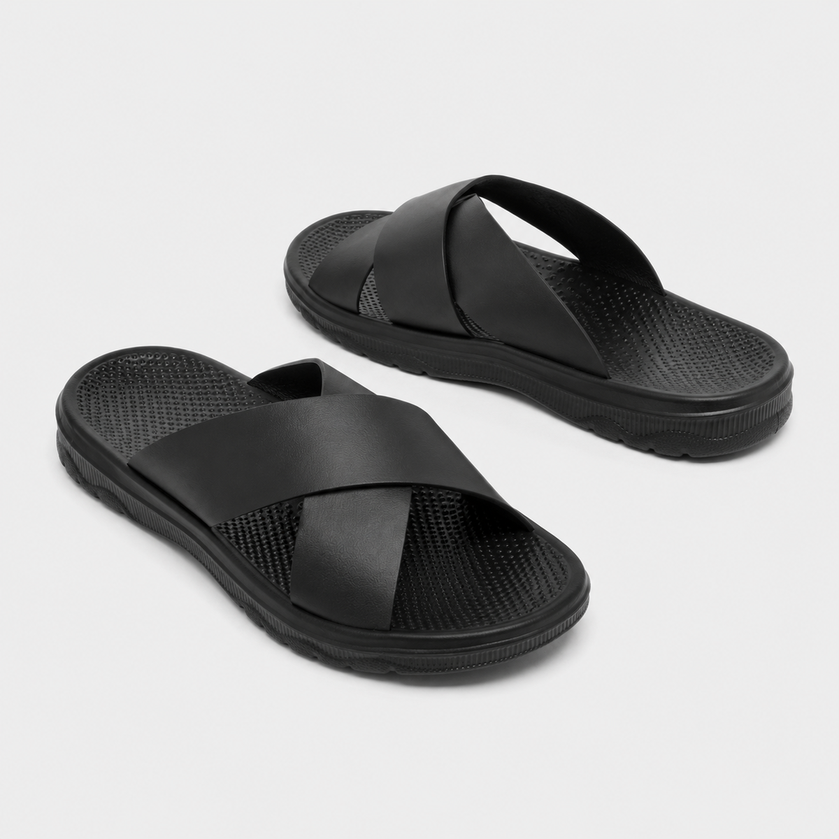 Sandales Ouvertes Homme Noir