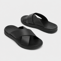 Sandales Ouvertes Homme Noir