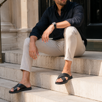 Sandales Ouvertes Homme Noir