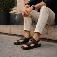 Sandales Homme De Marche Noir