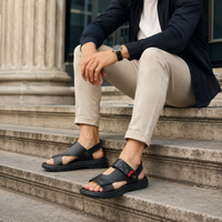 Sandales Homme De Marche Noir
