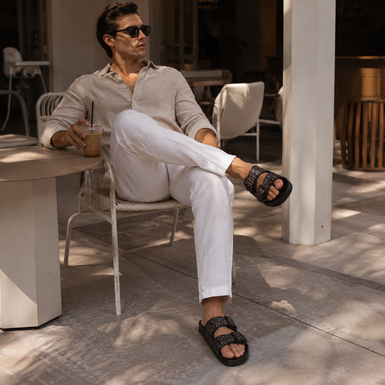 Sandales Homme De Luxe Noir