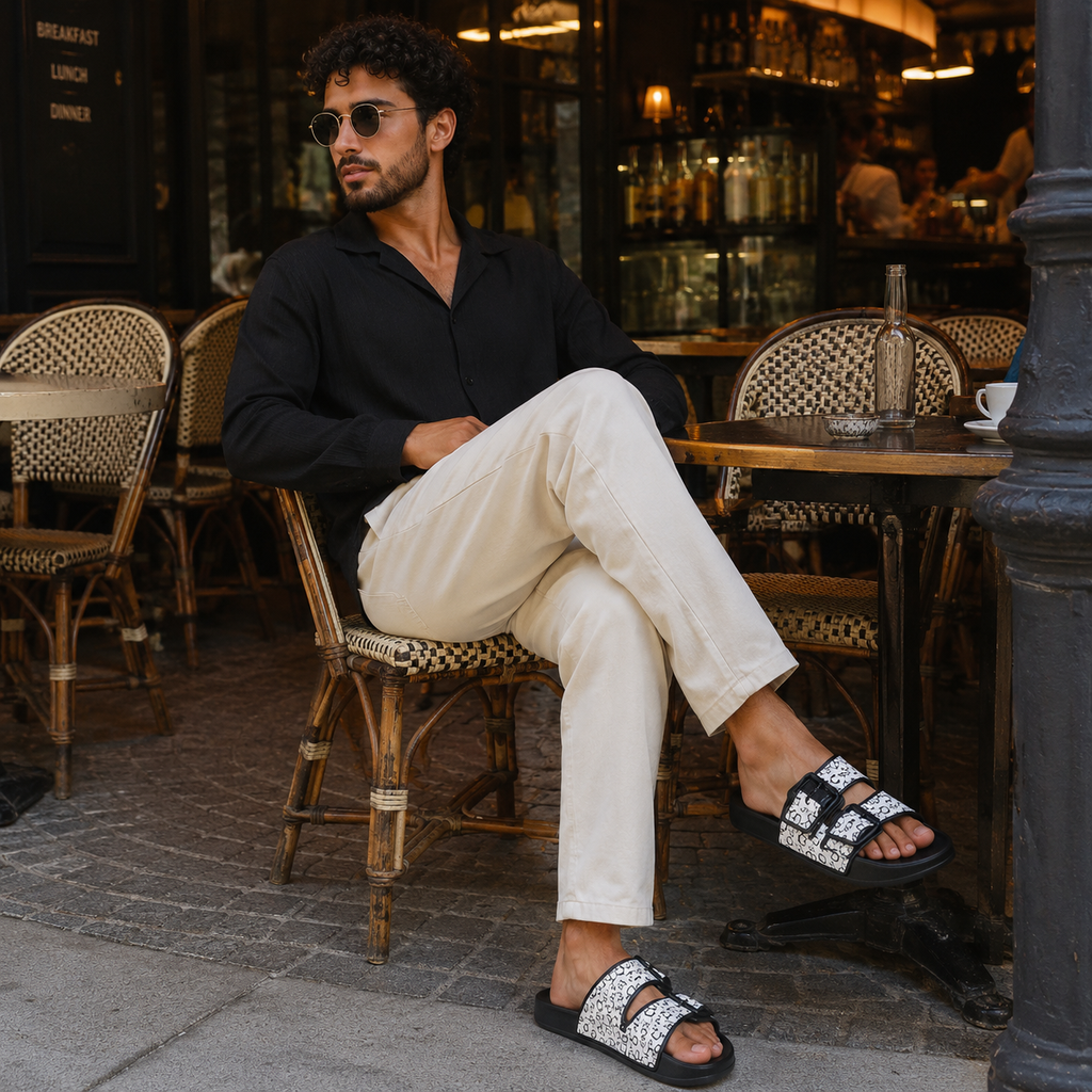 Sandales Homme De Luxe Blanc