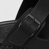 Italienne Sandale Cuir Noir Homme Luxe