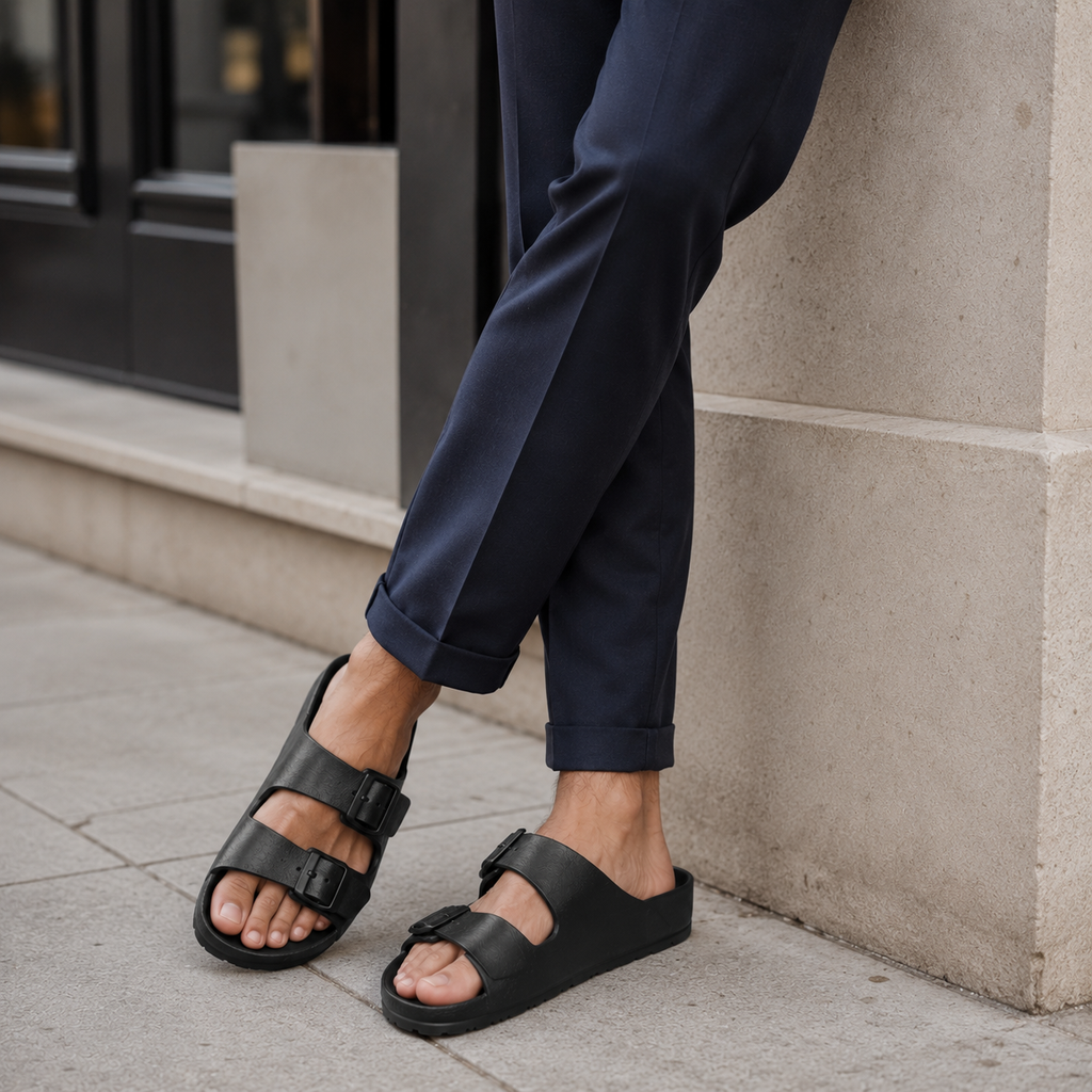Sandales Plastiques Homme Noir