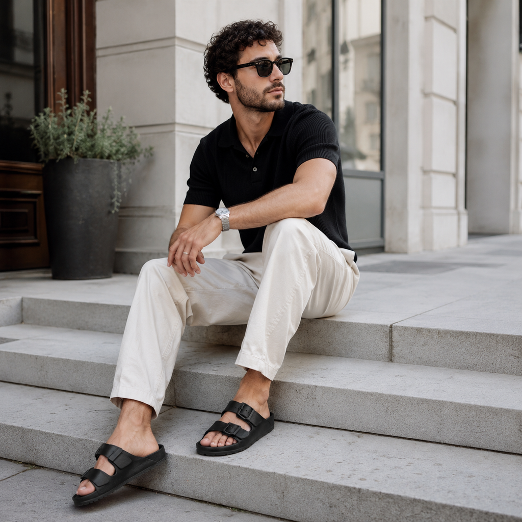 Sandales Plastiques Homme Noir