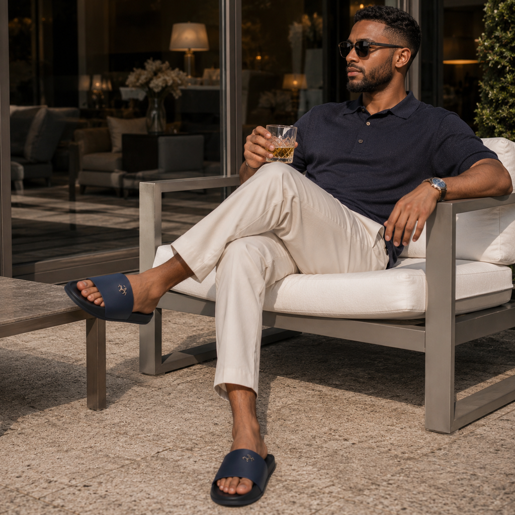 Sandale De Piscine Homme Bleu