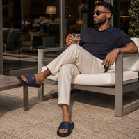 Sandale De Piscine Homme Bleu