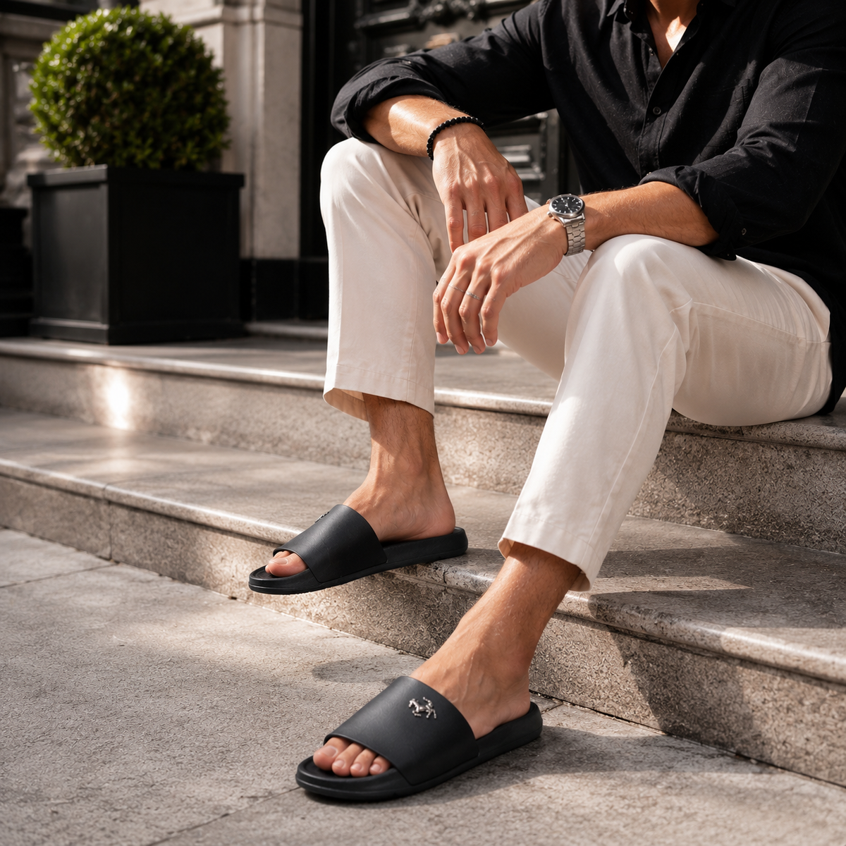 Sandale De Piscine Homme Noir