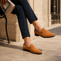 Mocassins Homme en Daim Premium Camel