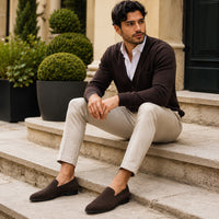 Mocassins Homme en Daim Premium Marron