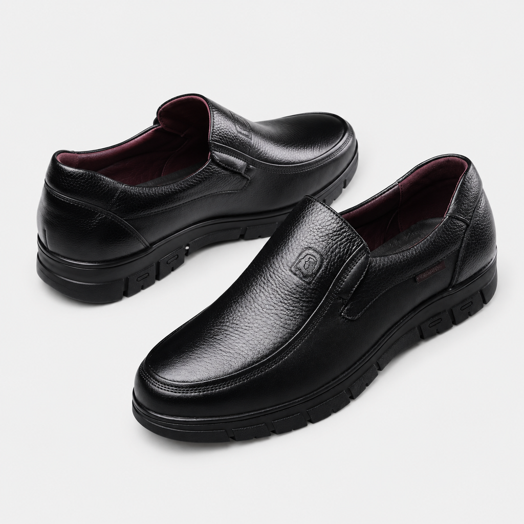 Mocassins Homme Cuir Souple Noir