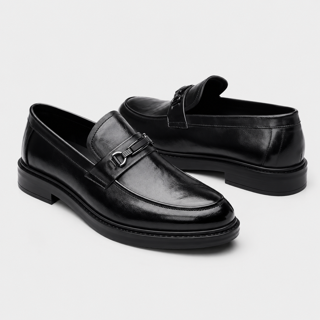 Mocassin Homme Noir Brillant