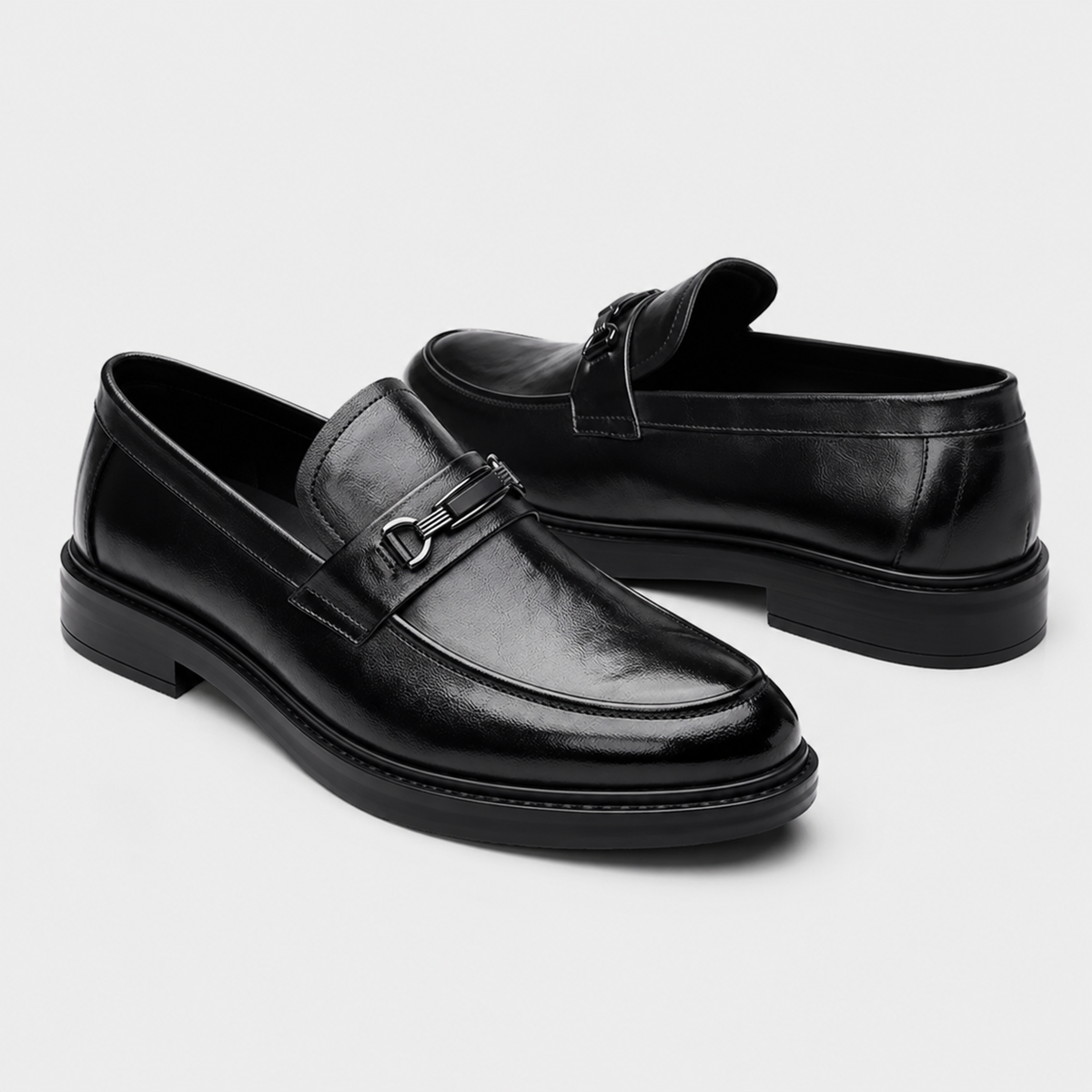 Mocassin Homme Noir Brillant