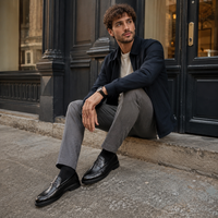 Mocassin Homme Noir Brillant