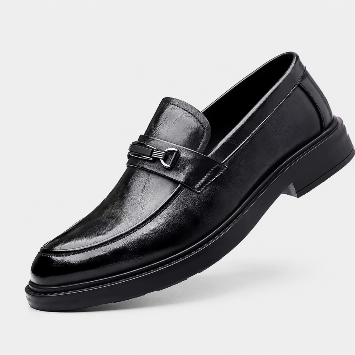 Mocassin Homme Noir Brillant