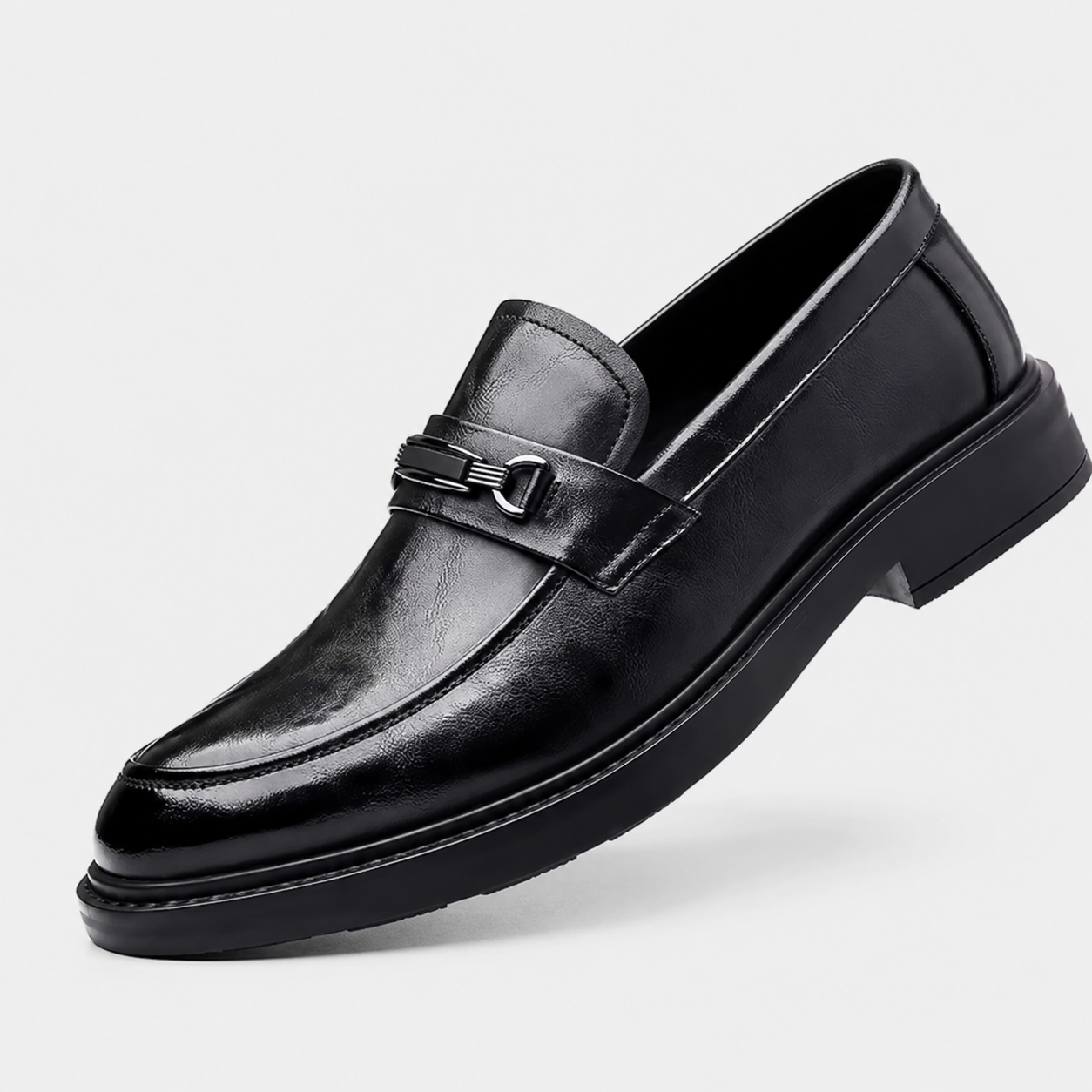 Mocassin Homme Noir Brillant