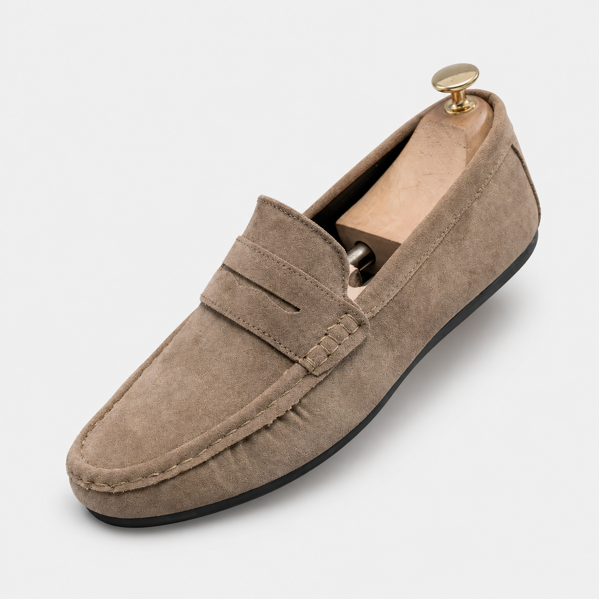Mocassin Beige Daim Homme