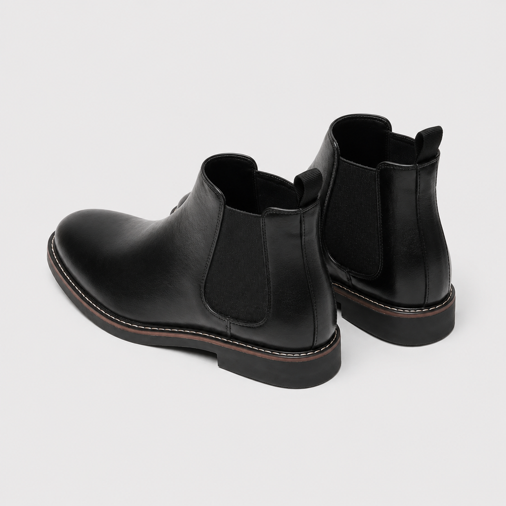 Chelsea Boots Homme Noires — Bottines Rétro Confortables Style British