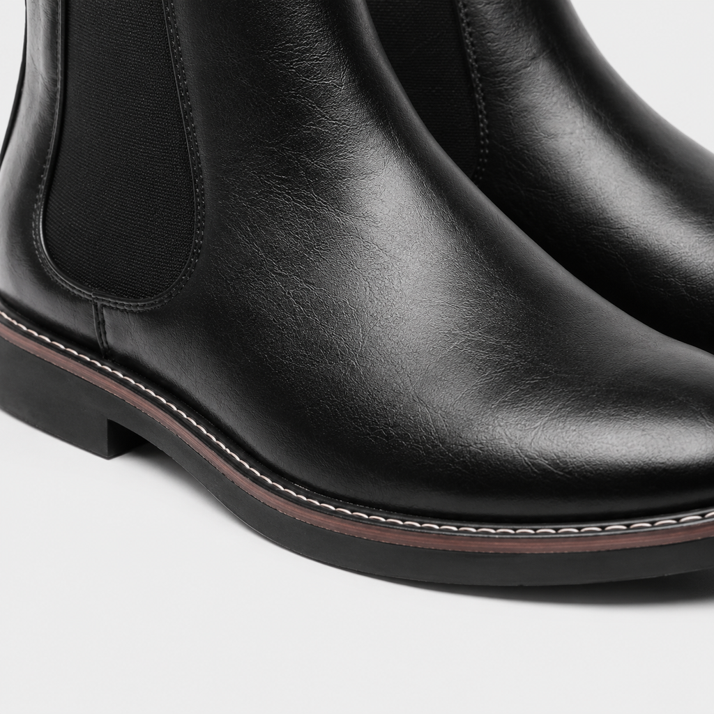 Chelsea Boots Homme Noires — Bottines Rétro Confortables Style British
