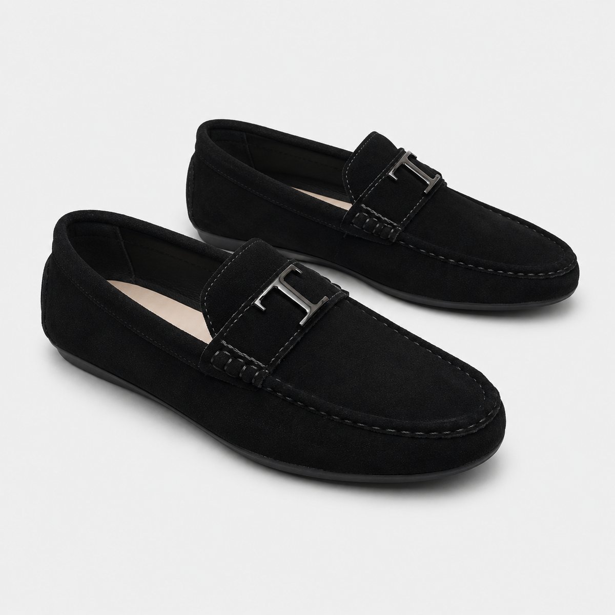 Mocassin Noir Pour Costume Homme