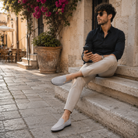 Mocassin Homme Gris Clair Confortable