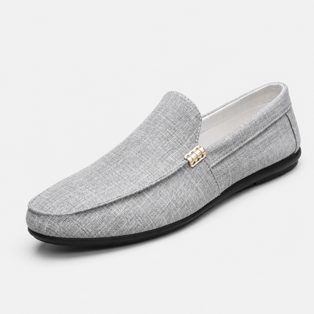 Mocassin Homme Gris Clair Confortable