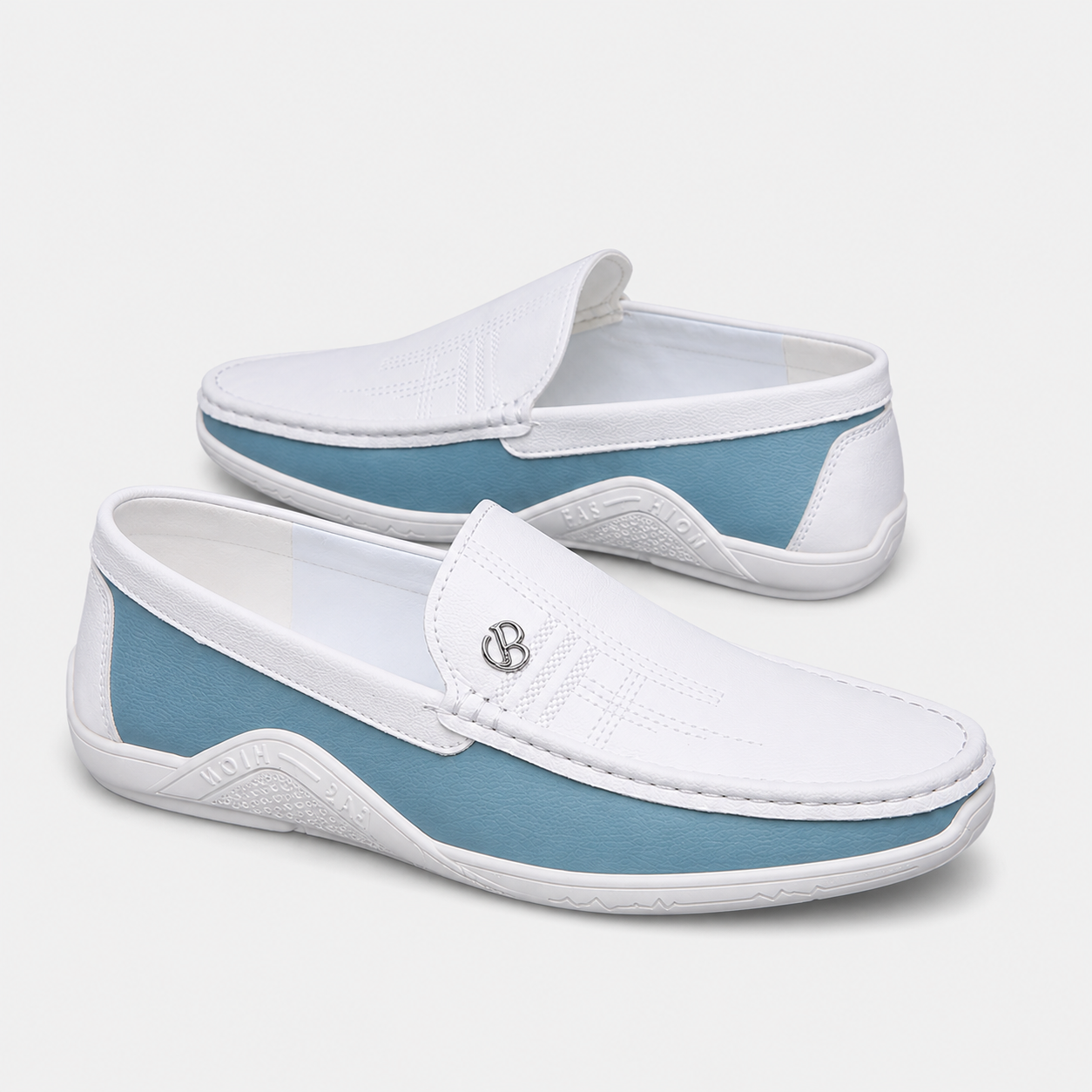 Mocassin Homme Luxe Italien Blanc