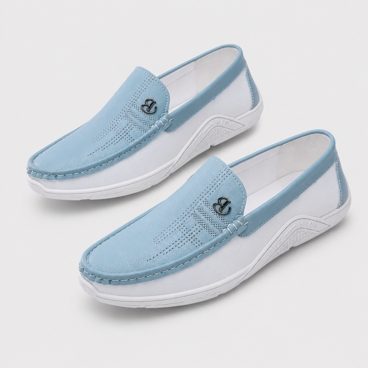 Mocassin Bleu Clair Homme