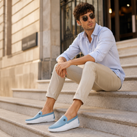 Mocassin Bleu Clair Homme
