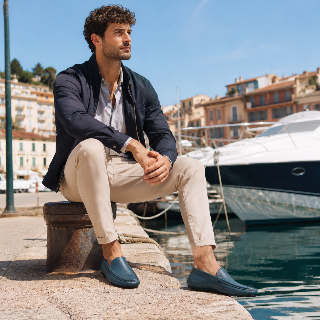 Bateaux Mocassin Homme Bleu