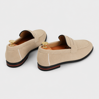 Mocassins Homme Beige en Daim Classique