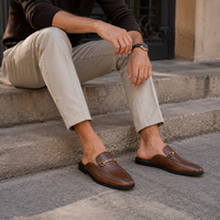 Mocassins Mules Homme Marron