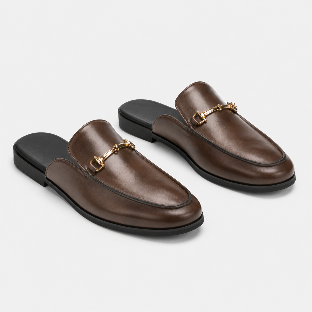 Mocassins Mules Homme Marron